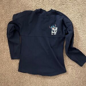 Disney Navy Long Sleeve Kids Tee with Stitch Design